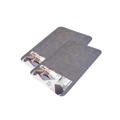 Anti Slip Floor Mat Classic - Grey - 2 PACK