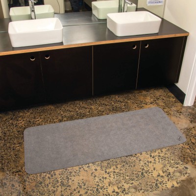Anti Slip Absorbent Floor Mat - Long Runner - Grey - 2 PACK