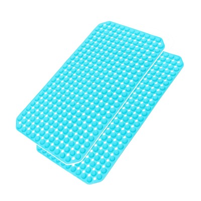 Conni Anti-Slip Shower Mat - Aqua - 2 PACK