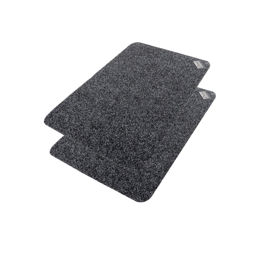 Conni Floor Mat - Compact - Black and White Marble - 2 PACK