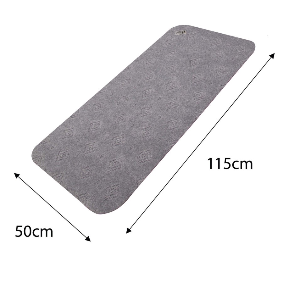 Anti Slip Absorbent Floor Mat - Mid Runner - Grey