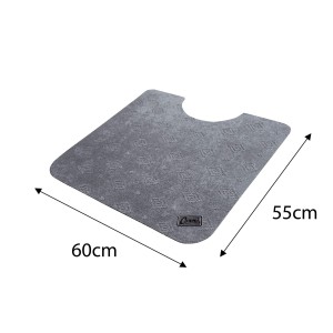 Conni Toilet Floor Mat - Grey