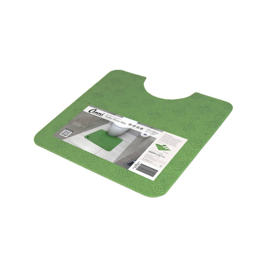 Conni Toilet Floor Mat - Green