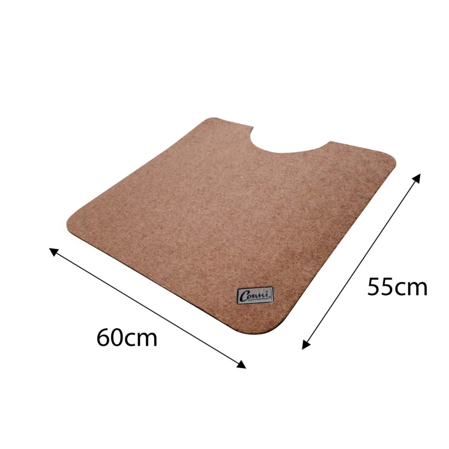 Conni Toilet Floor Mat - Pebble