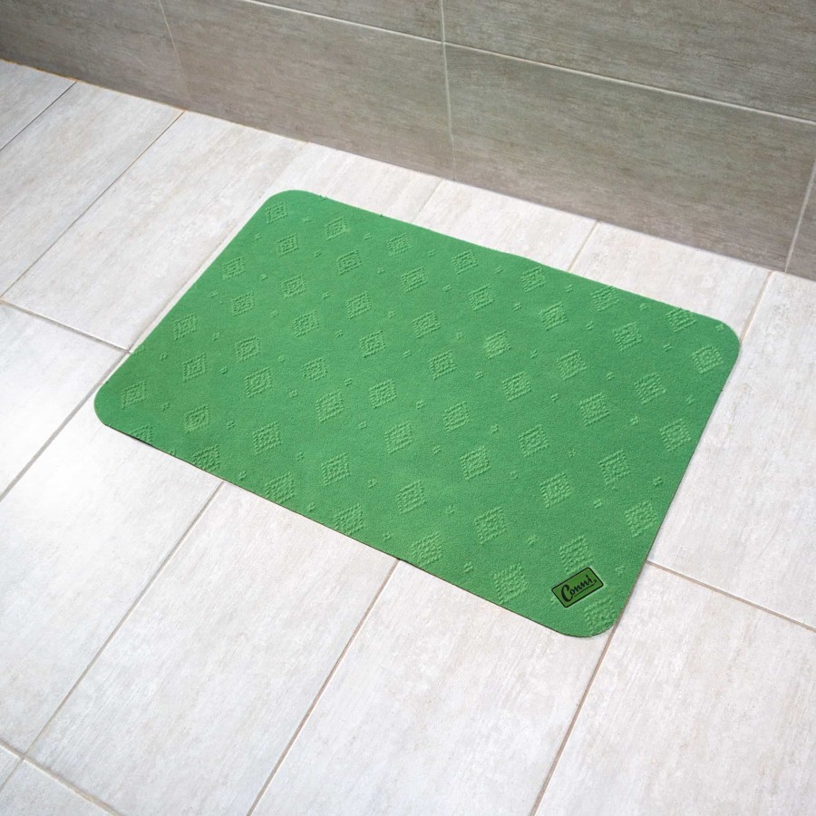 Anti Slip Absorbent Floor Mat - Classic - Green - 2 PACK