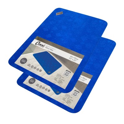 Anti Slip Absorbent Floor Mat - Classic - Royal Blue - 2 PACK