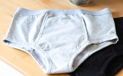 Conni Men's Underwear laying on chest of draws